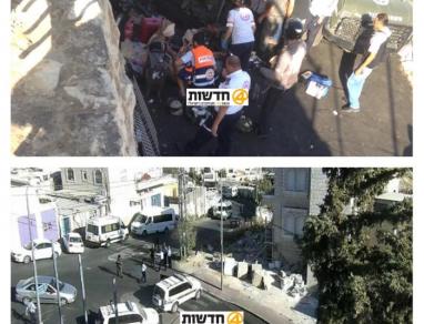 بالصور : إصابة فلسطيني وأربعة جنود إسرائيليين بجبل المكبر
