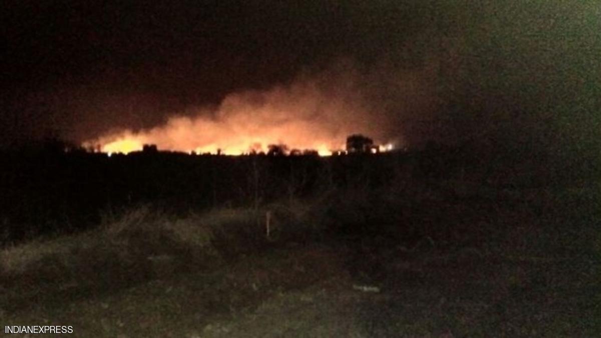 مقتل 17 جنديا في حريق مخزن للأسلحة بالهند