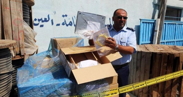 بالصور: المباحث العامة تعيد مسروقات لشركة الاتصالات بغزة وتلقي القبض على المشتبه بهم