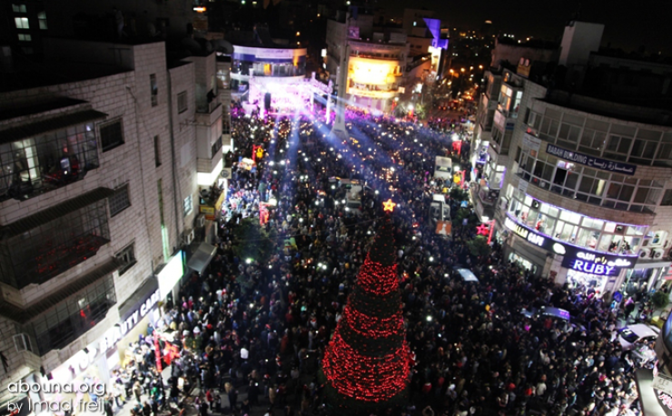 تضامنا مع #انتفاضة_القدس: رام الله لن تُضيء شجرة الميلاد هذا العام