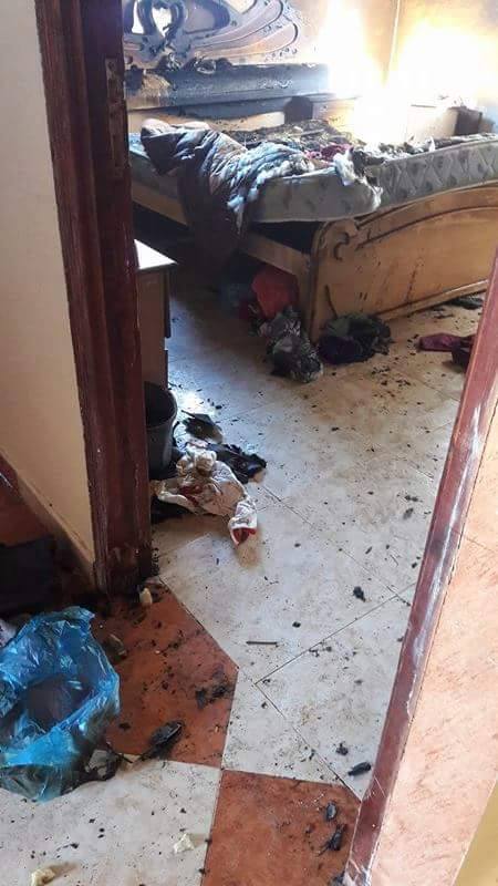 بالصور: حريق كبير يلتهم منزلاً في منطقة عبسان بخانيونس جنوب القطاع