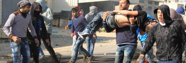 9 اصابات بالرصاص الحي في مواجهات على المدخل الشمالي لقباطية وأخرى بغزة