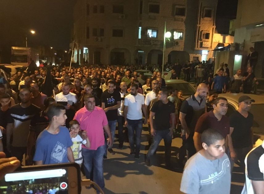 مسيرة غضب تنديداً بتقاعس شرطة الاحتلال في مكافحة الجريمة بكفر قاسم