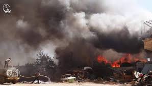 طائرات النظام السوري تلقي النابالم الحارقة والمحرمة دولياً على ريف دمشق