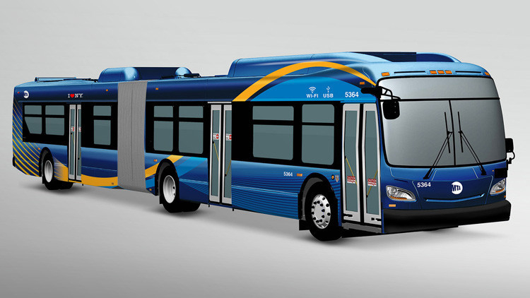 حافلات نيويورك الجديدة تحتوي على واي فاي و منفذ USB للشحن