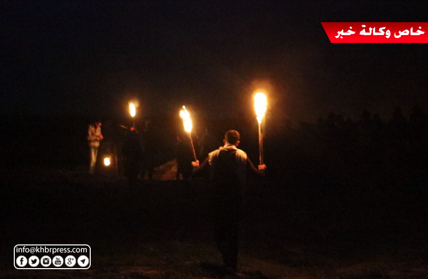 شاهد بالفيديو.. مشاركة الشبان بفعاليات الإرباك الليلي شرق غزّة