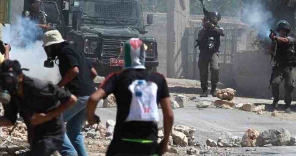 إصابات جراء قمع الاحتلال لمسيرة سلمية في نابلس