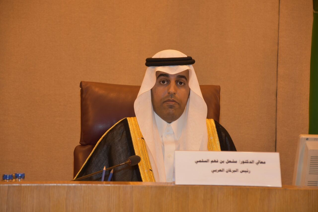السلمي يستعرض خططاً وضعها البرلمان العربي لنصرة القضية الفلسطينية