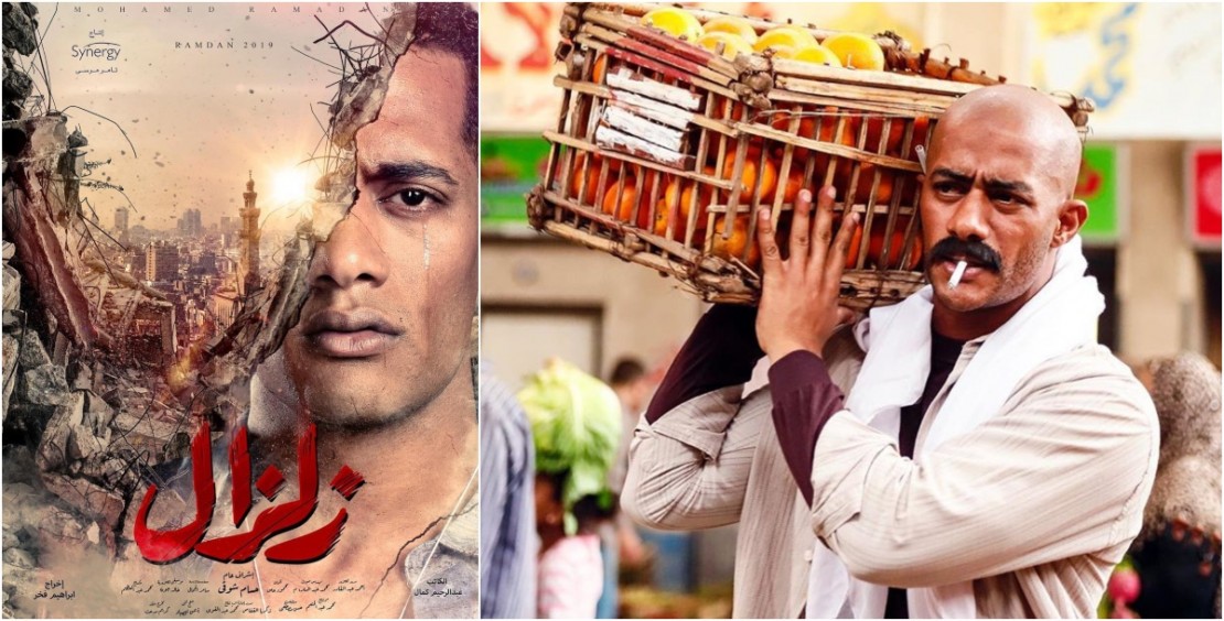 بالفيديو: محمد رمضان يسقطُ من أعلى سلّم في "زلزال".. ويعلّق: "المخرج "انبسط"!