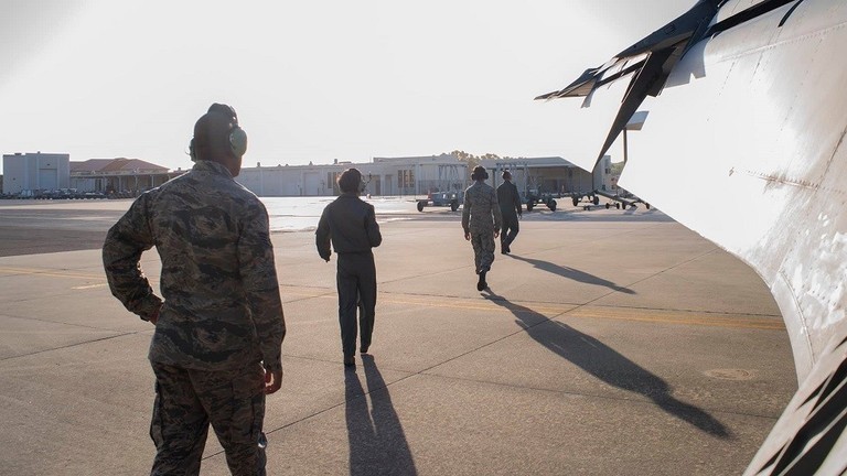 شاهدوا: تمساح يشلّ حركة قاعدة جوية أمريكية!