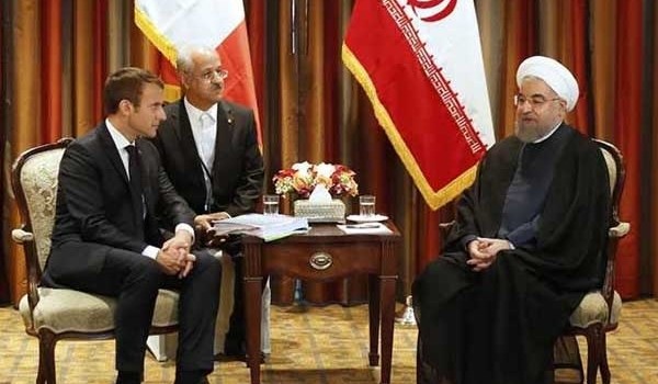 ماكرون يحذر روحاني بشان الملف النووي