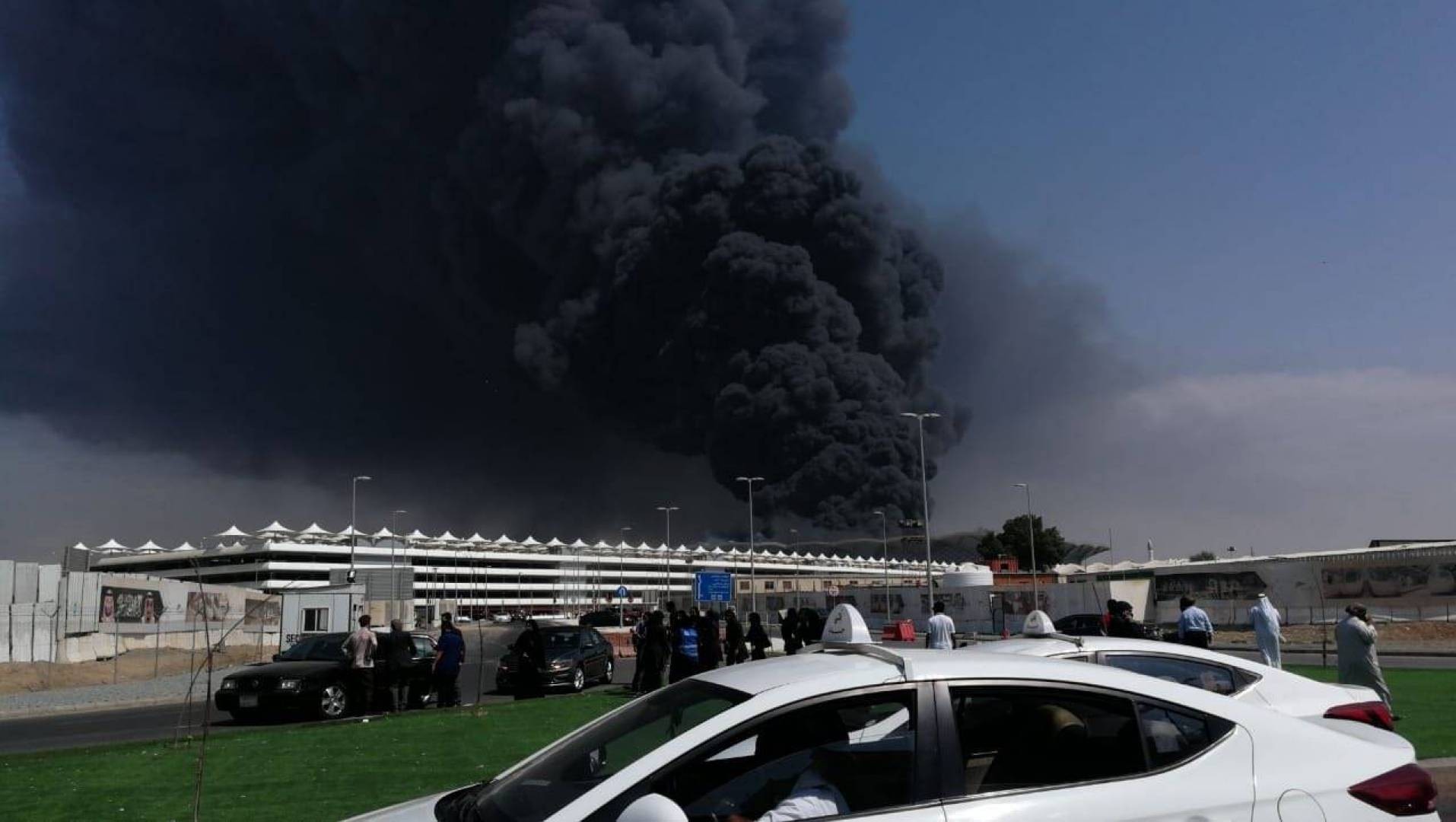 حريق بمحطة قطار الحرمين السريع في جدة