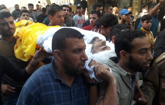 تشييع جثمان الشهيد "أحمد الشحري" في خانيونس