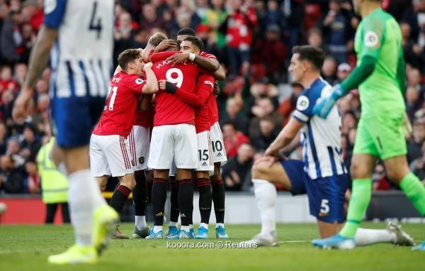 مانشستر ينايتد يستعيد سكة الانتصارات بثلاثية في برايتون