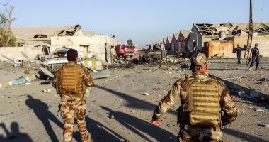 نشوب حريق ضخم بمحيط وزارة الدفاع العراقية