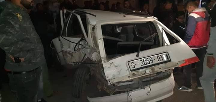 بالصور: وقوع حادث سير في شارع الجلاء وسط مدينة غزة