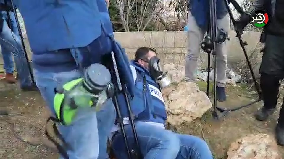 أثناء تغطية مسيرات رفض صفقة القرن