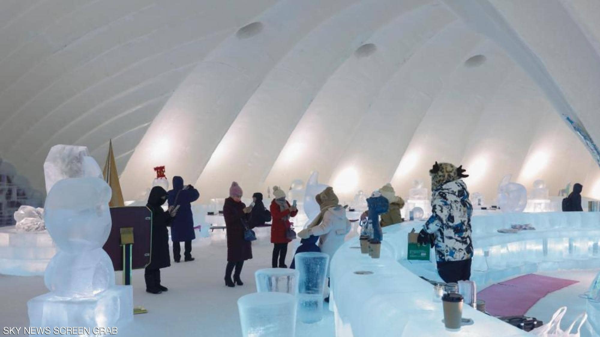 شاهدوا: مطعم "جليدي" يجذب الزوار بـ"الطبق الساخن"