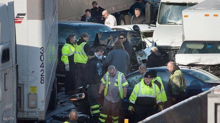 قتلى وإصابات في حادث تصادم في ولاية بنسلفانيا