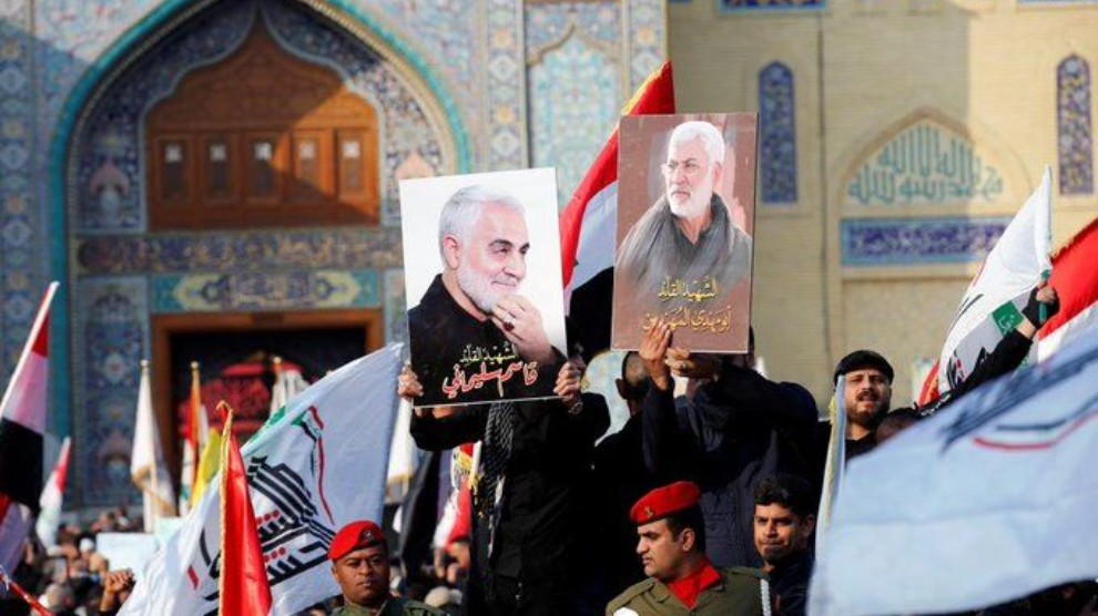 بدء مراسم تشييع جثماني "سليماني" و"المهندس" في الكاظمية