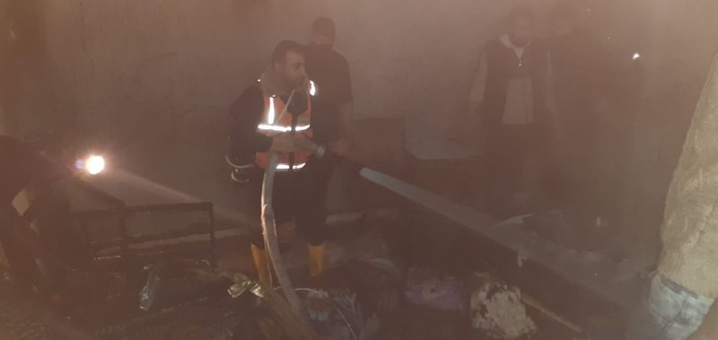 اندلاع حريق في منزل شرق مدينة غزة