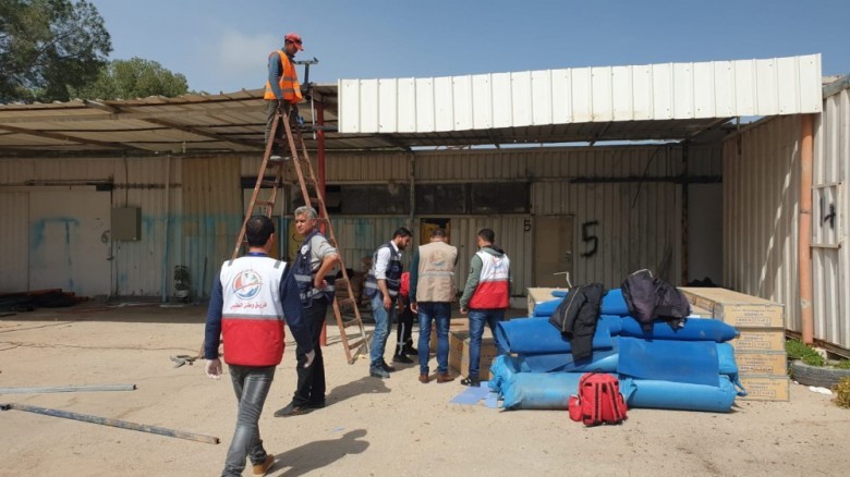 بدء تجهيز مستشفى ميداني في معبر رفح لمواجهة فيروس كورونا