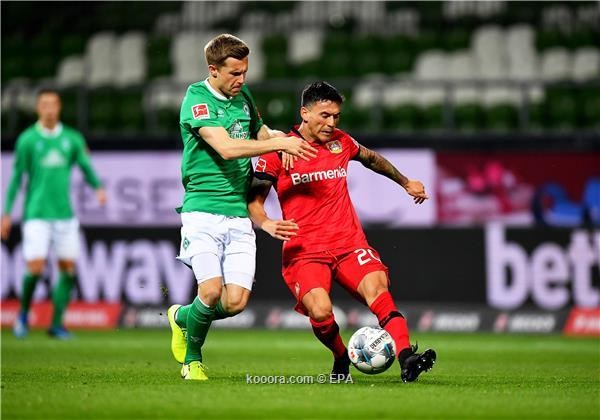 بالصور : ليفركوزن يسحق بريمن برباعية ضمن قواعد الكورونا