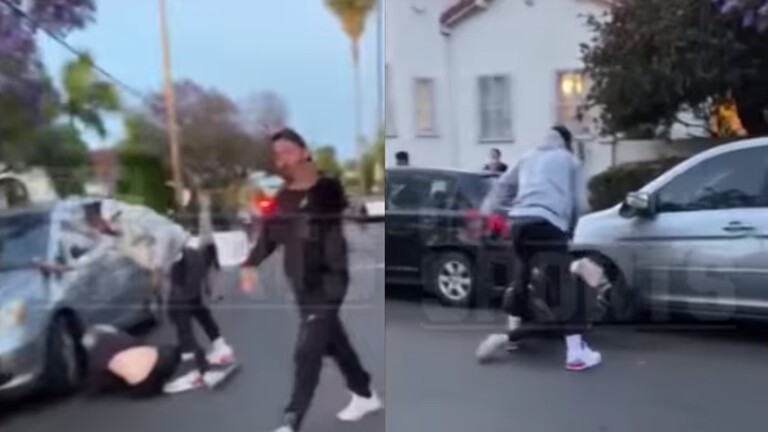 بالفيديو.. نجم كرة سلة أمريكي يعتدي بالضرب على أحد المحتجين على مقتل فلويد