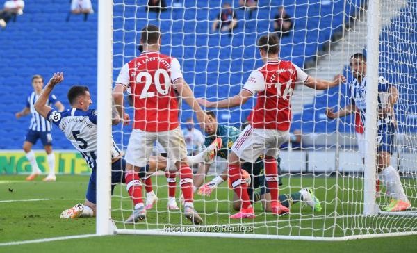 بالصور: آرسنال يسقط في الزفير الأخير على ملعب برايتون