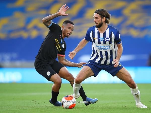 بالصور : هاترك رحيم يقود مانشستر سيتي لسحق برايتون بخماسية