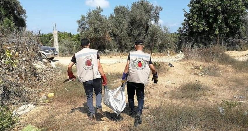 هندسة المتفجرات بغزة تتعامل مع أجسام مشبوهة ومتفجرة