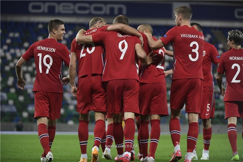 بالصور : هالاند يقود النرويج لسحق أيرلندا الشمالية