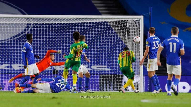 بالصور : وست بروميتش يحبط برايتون بتعادل متأخر