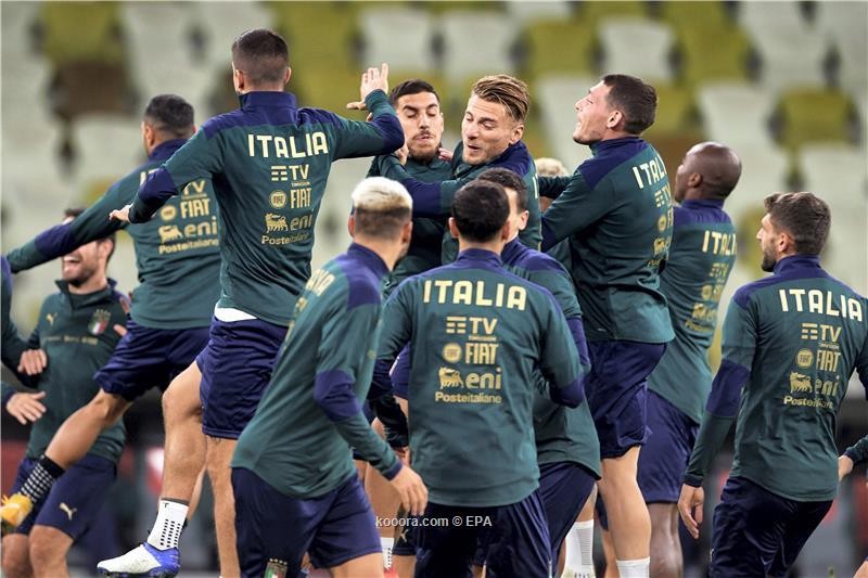 بالصور: إيطاليا تختتم تحضيراتها للقاء بولندا