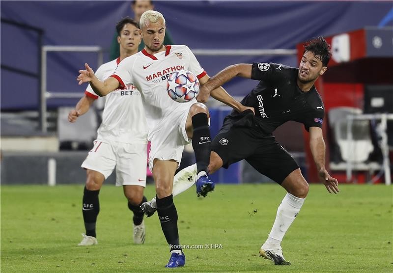 بالصور : اشبيلية يتغلب على ضيفه رين الفرنسي