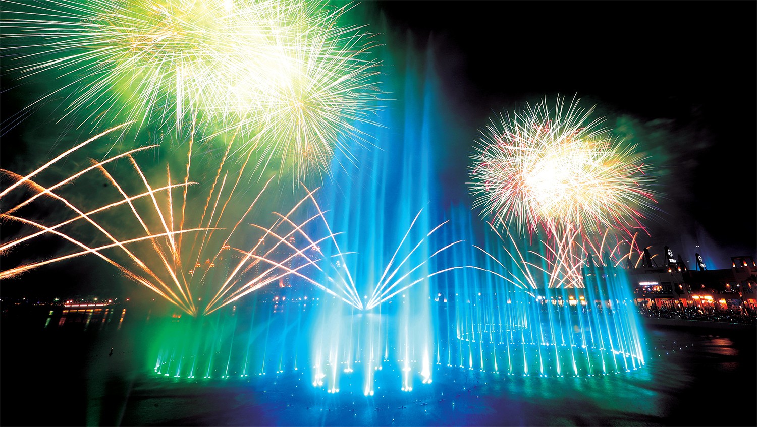 شاهدوا: الأكبر في العالم " دبي" تدخل موسوعة "غينس" بـ"نافورة النخلة"