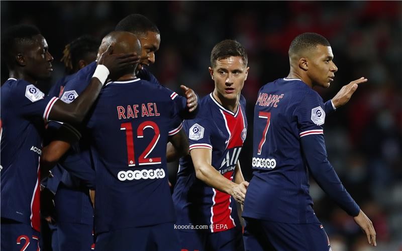 بالصور.. مبابي يقفز بسان جيرمان لصدارة الدوري الفرنسي