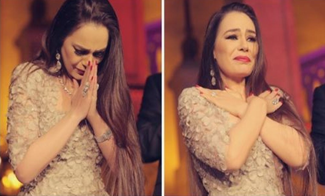 صورة : شريهان تتبرع بفستان من تصميم سعودي لدعم بيروت
