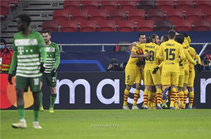 بالصور : برشلونة يواصل انتصاراته للمرة الخامسة بالفوز على  فرينكفاروزي المجري،