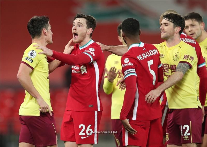 بالصور: بيرنلي يهز هيبة أنفيلد بفوز صاعق على ليفربول