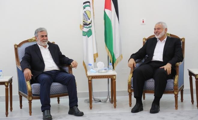 تفاصيل لقاء هنية مع النخالة في العاصمة القطرية الدوحة