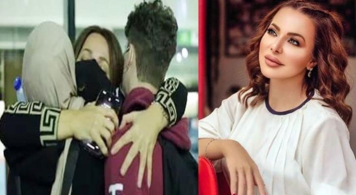 شاهدوا: سوزان نجم الدين تودع أبنائها بكلمات مؤثرة بعد زيارتهم القصيرة