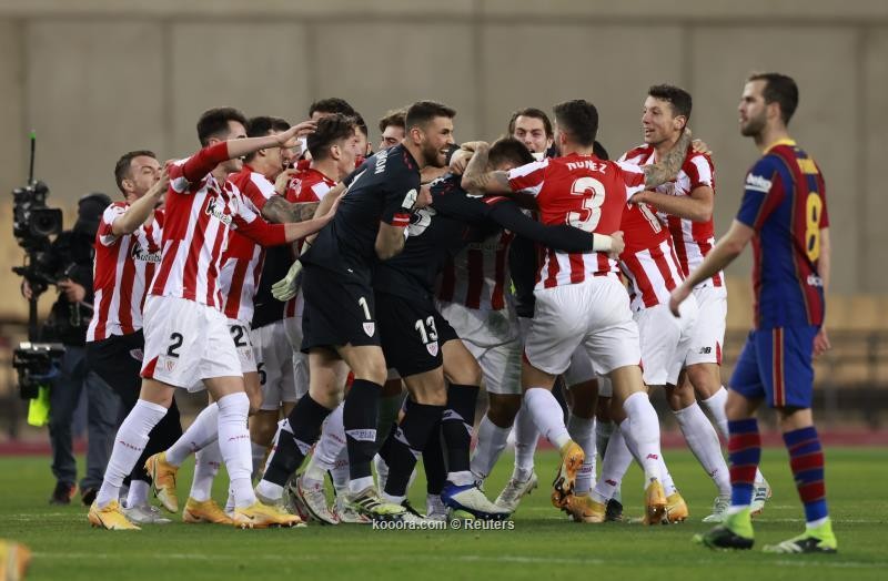 بالصور : بلباو بطل كاس السوبر في مباراة طرد ميسي