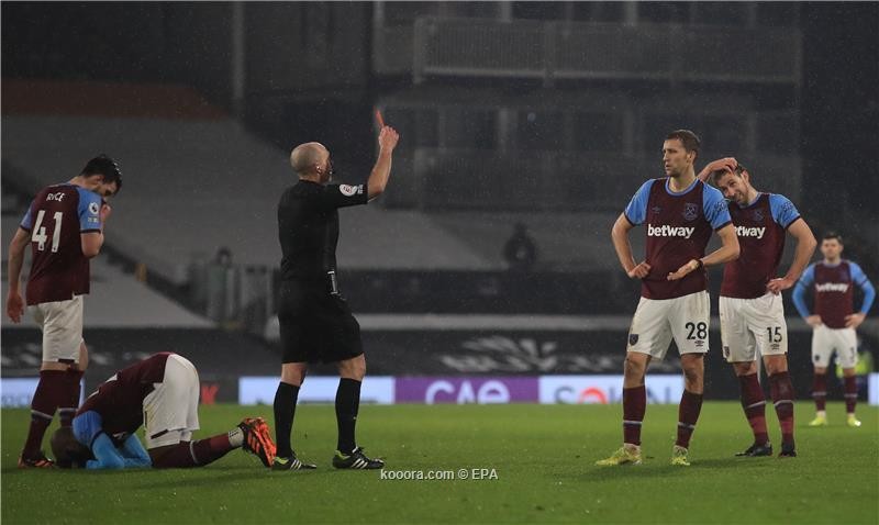 بالصور : بعشرة لاعبين وستهام يتعادل مع فولمام