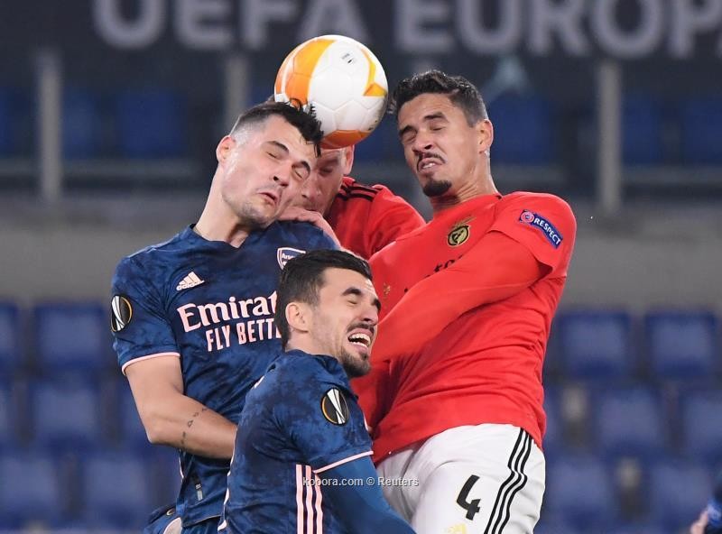 بالصور: ساكا ينقذ آرسنال أمام بنفيكا بالدوري الأوروبي