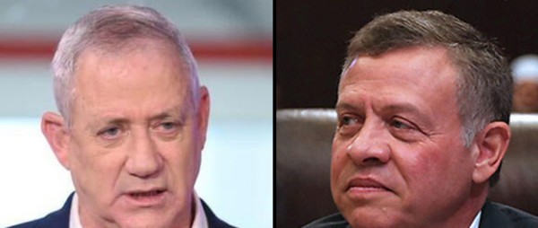 الإعلام العبري يكشف عن اجتماع سري بين ملك الأردن وغانتس