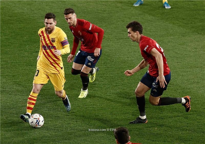 بالصور: برشلونة يشعل الليجا بالفوز على أوساسونا