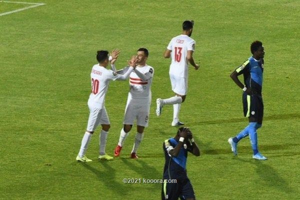 بالصور: الزمالك يسحق تونجيث ويودع دوري الأبطال