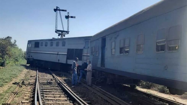 خروج قطار مصري جديد عن القضبان بمحافظة دمياط