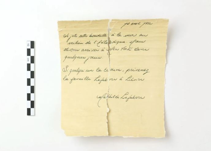 رسالة نادرة على سفينة "تايتنك" تعود لفتاة عمرها 12 عامًا